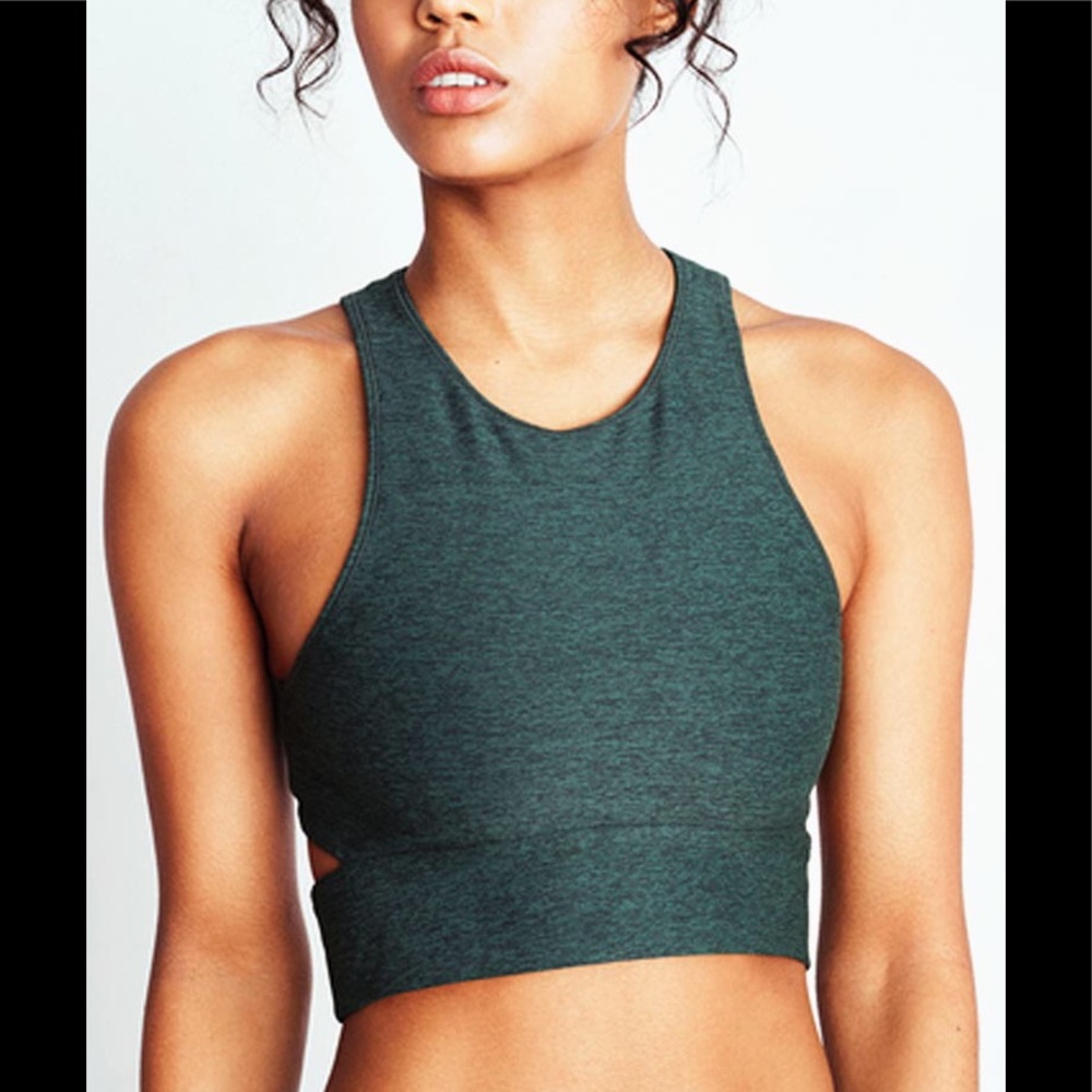 WORN ONCE OV Slashback Crop Hunter Green XS - Picture 1 of 5